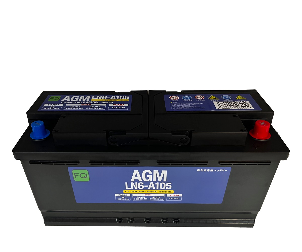 Батарея аккумуляторная FQ LN6A105 105А/ч 950А 12В обратная полярн. стандартные (Европа) клеммы